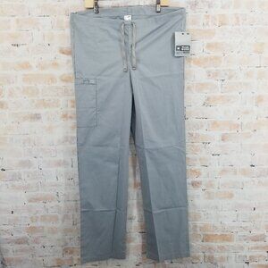 NWT WonderWink WonderWork 500T Unisex Grey Scrub Pant Cargo Small Tall (33")‎